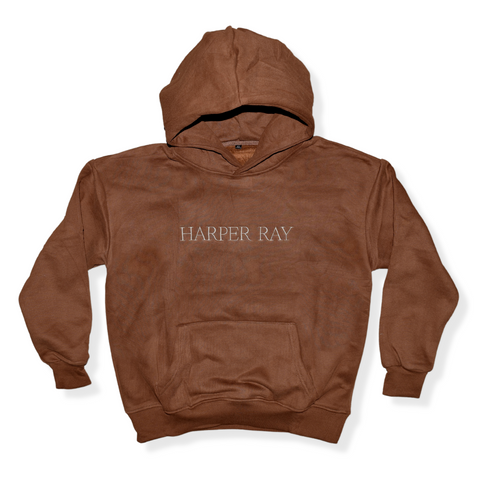 Harper Ray Logo Hoodie Brown