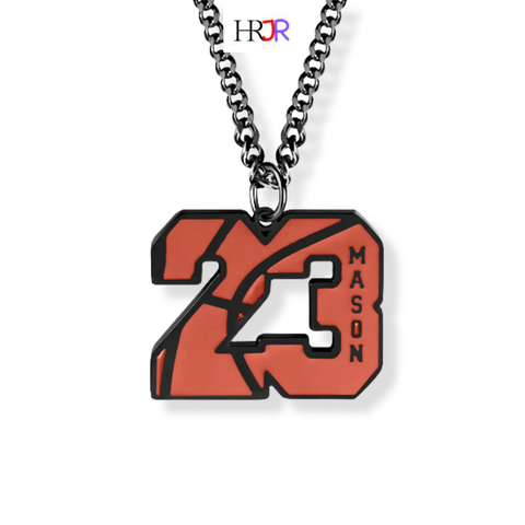 HR Junior: Personalized Basketball Necklace