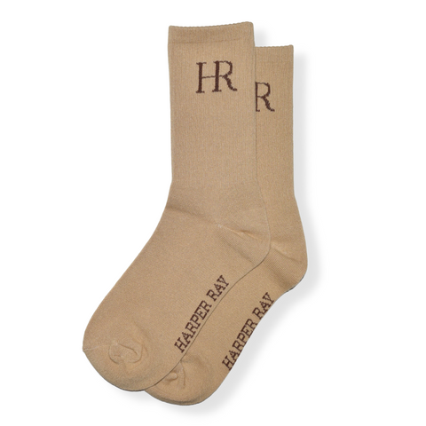 Harper Ray Monogram Crew Sock