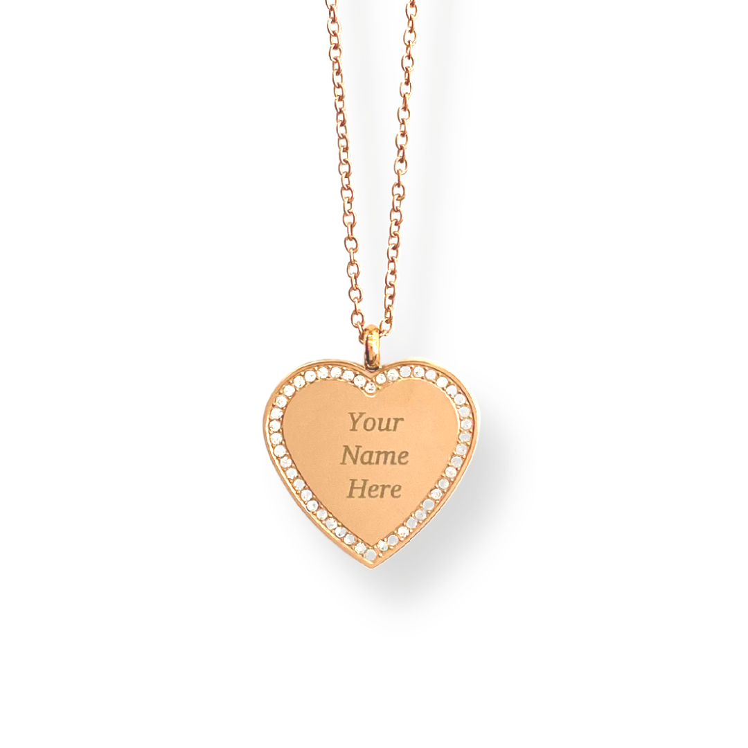 Italian Gold Personalized Heart Necklace, 14K Gold - QVC.com
