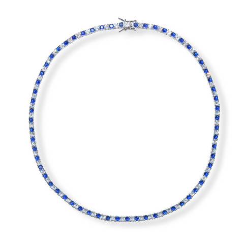 Blue + White Tennis Chain *Final Sale*