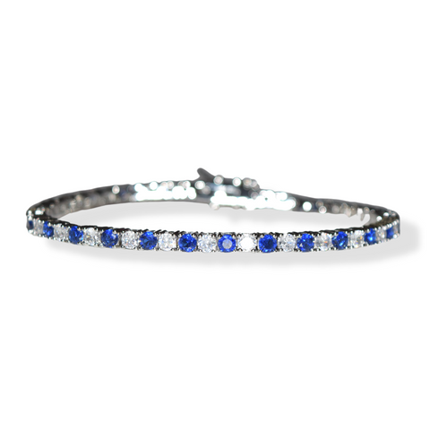 Blue + White Tennis Bracelet *Final Sale*
