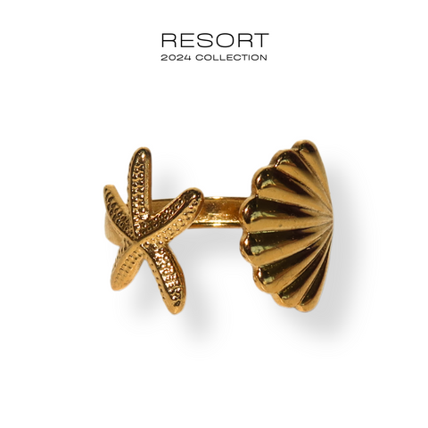 RESORT24: Starfish Seashell Ring