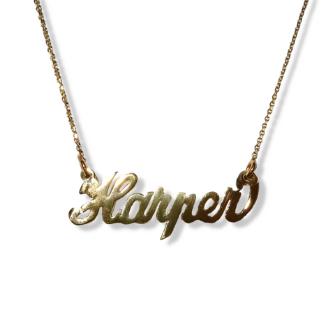 10k Solid Gold Classic Nameplate