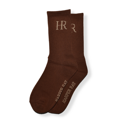 Harper Ray Monogram Crew Sock