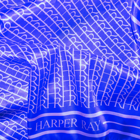 Harper Ray Monogram Satin Scarf