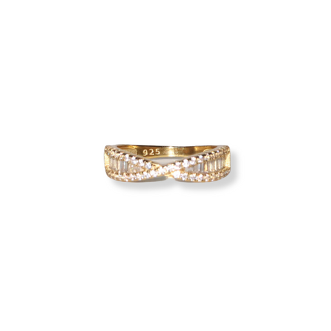 Twisted Pave Ring